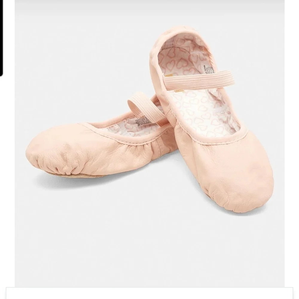 Bloch Ballet Soft Pink Leather Cotton Lining Slippers Size 3D
